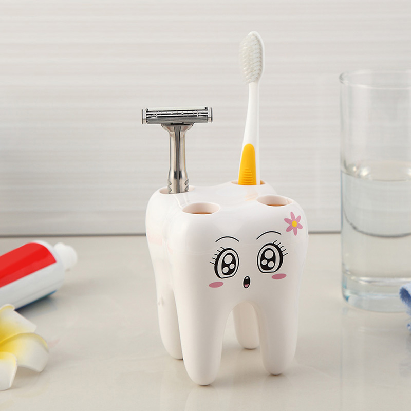 Funny Tooth Shaped Plastic Toothbrush Holder