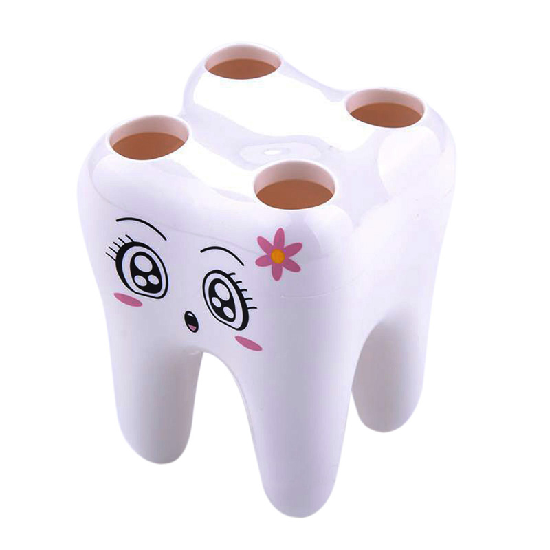 Funny Tooth Shaped Plastic Toothbrush Holder